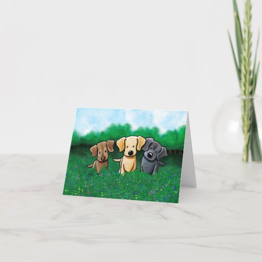 Labrador Trio Hondenkaart Bedankkaart (Voorkant)