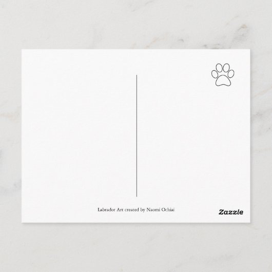 Labrador Trio kijken u dank u Briefkaart (Achterkant)