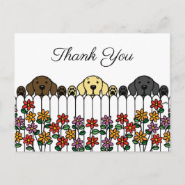 Labrador Trio kijken u dank u Briefkaart