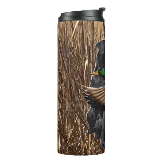 Labrador Tumbler, Duck Hunting Drink Tumbler Thermosbeker (Gedraaid links)