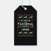 Labrador Ugly KerstSweater Labrador Holiday S Cadeaulabel (Voorkant)