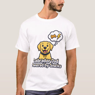 Labrador Vader, aangedreven door snacks T-shirt