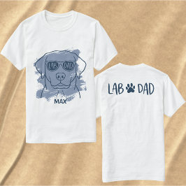 Labrador vader t-shirt met op maat gemaakte naam b