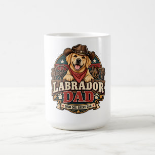 Labrador Vader Western Cowboy Goede Hond Geweldige Koffiemok