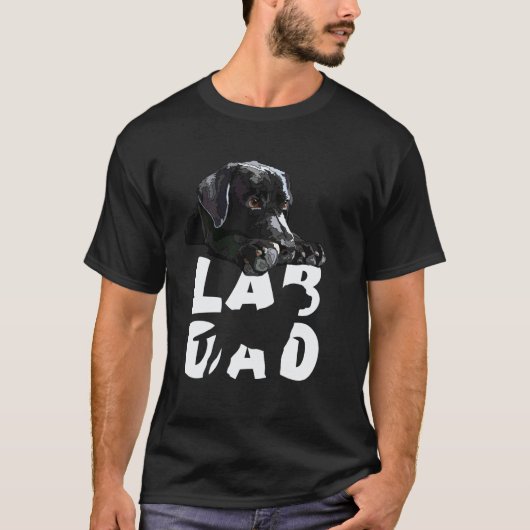 Labrador Vader Zwarte Retriever Hond De Lab Vader T-shirt (Voorkant)