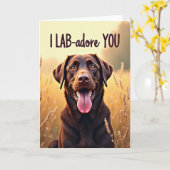 Labrador Vaderdag kaart (Gele Bloem)