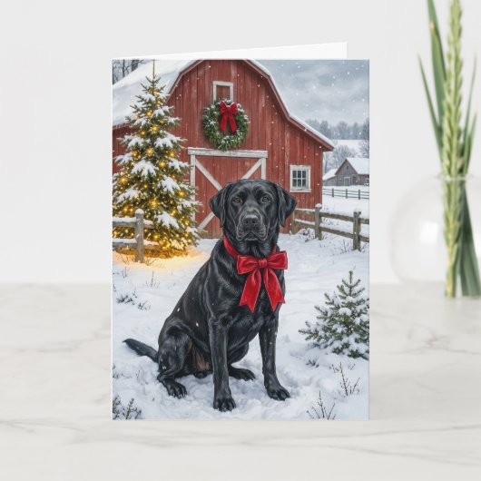 Labrador Vakantie Feestdagen Kaart (Voorkant)