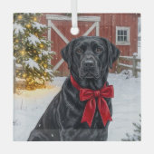 Labrador Vakantie  Glas Ornament (Voorkant)