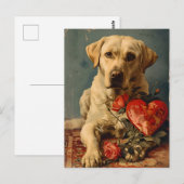Labrador  Valentijnsdag Briefkaart (Voorkant / Achterkant)