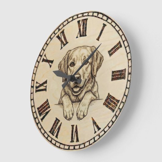Labrador Wall Clock Grote Klok (Hoek)