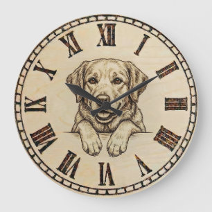 Labrador wandklok