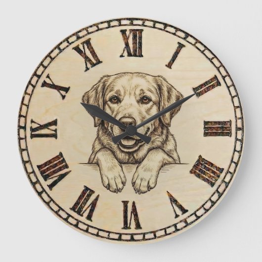 Labrador wandklok (Voorkant)
