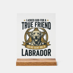 Labrador Ware Vriend Vintage Hondenliefhebber Desi Acryl Bord