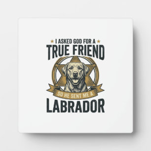 Labrador Ware Vriend Vintage Hondenliefhebber Desi Fotoplaat