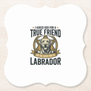 Labrador Ware Vriend Vintage Hondenliefhebber Desi Kartonnen Onderzetters