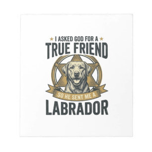 Labrador Ware Vriend Vintage Hondenliefhebber Desi Notitieblok