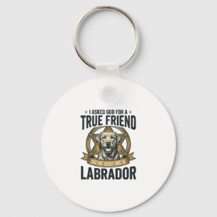 Labrador Ware Vriend Vintage Hondenliefhebber Desi Sleutelhanger