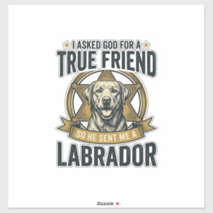 Labrador Ware Vriend Vintage Hondenliefhebber Desi Sticker