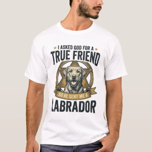 Labrador Ware Vriend Vintage Hondenliefhebber Desi T-shirt
