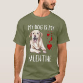 Labrador Waterverf Valentijnsdag T-shirt (Voorkant)