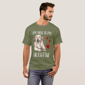 Labrador Waterverf Valentijnsdag T-shirt (Voorkant volledig)