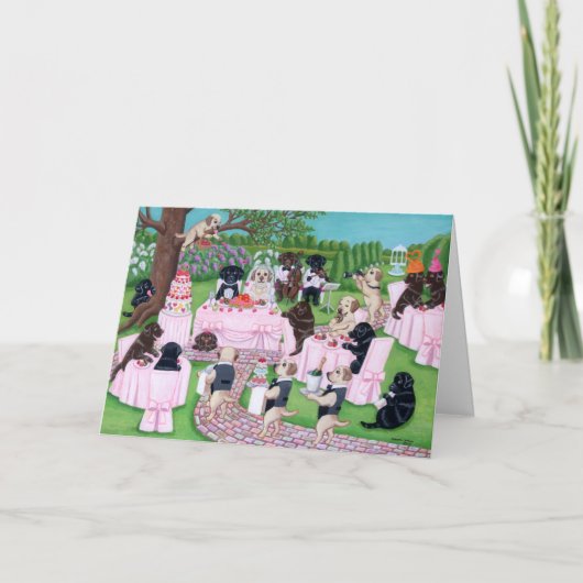 Labrador Wedding Kaart (Voorkant)