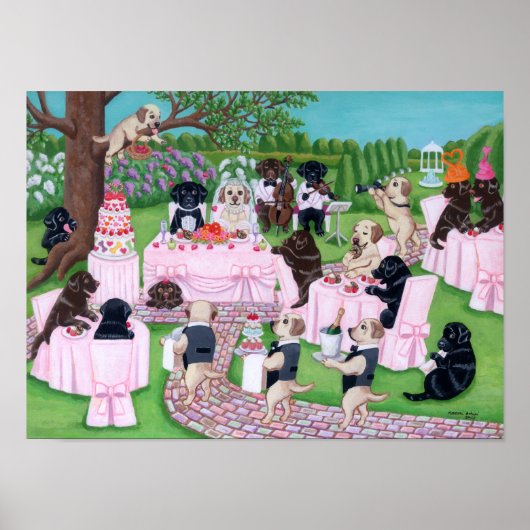 Labrador Wedding Reception Artwork Poster (Voorkant)