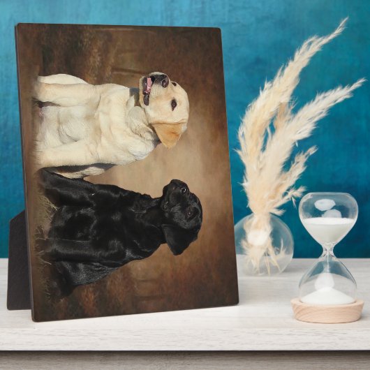 Labrador Win Plaque met esel Fotoplaat (Zijkant)