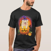 Labrador Witch Pumpkin Halloween Hondenliefhebber  T-shirt (Voorkant)