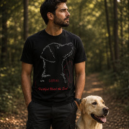 Labrador Woordkunst | Trouw in Elke Lijn T-shirt