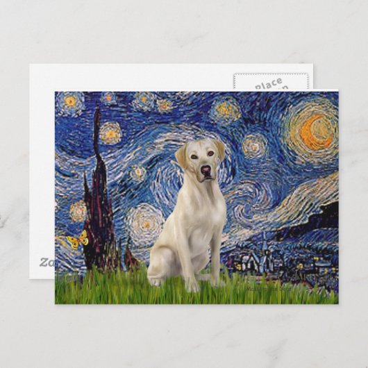 Labrador (Y7) - Sterrennacht Briefkaart (Voorkant / Achterkant)