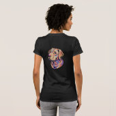 Labrador, Zentangle/mosaic-style dog head T-Shirt (Achterkant volledig)