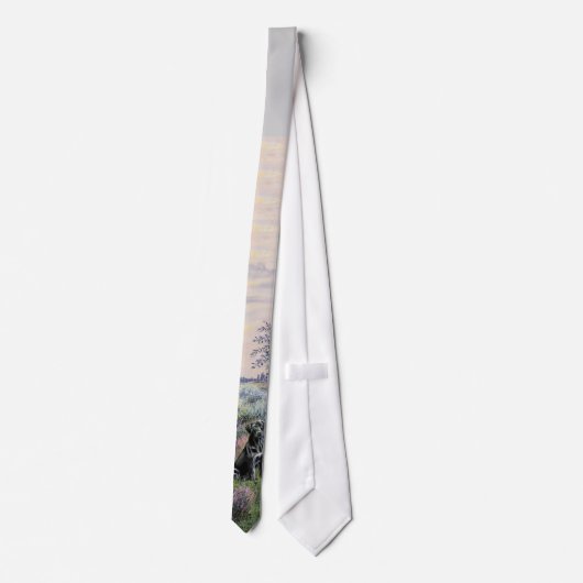 Labrador (zwart) - bij de Seine Stropdas (Achterkant)