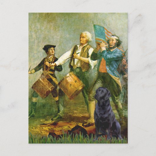 Labrador (zwart) - Spirit of ' 76 Briefkaart (Voorkant)