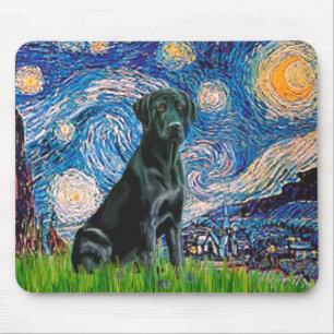 Labrador (zwart) - Sterrennacht Muismat
