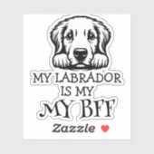 Labrador Zwart-wit Beste harige vriend Thema Sticker (Vel)