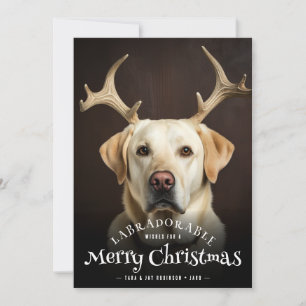 Labradorable Wishes Merry Christmas Tekst Hond Feestdagenkaart