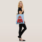 Labradorhond in auto met kerstman  tote bag (Op model)