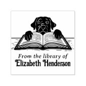 Labradorhond Pootjes op Open Boek  Bibliotheek Boe Zelfinktende Stempel (Design)