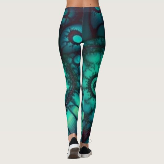 Labradoriet en malachietfractaal leggings (Achterkant)