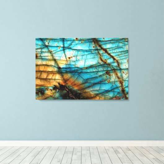 Labradorite Canvas Afdruk (Insitu (Houten vloer))