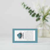 Labradorite Crystal Betekenis Sieraden Display Visitekaartje (Staand voorkant)
