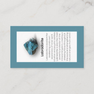 Labradorite Crystal Betekenis Sieraden Display Visitekaartje