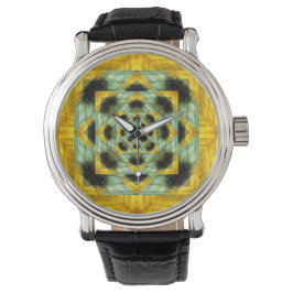 Labradorite edelsteen fractaal ontwerp horloge