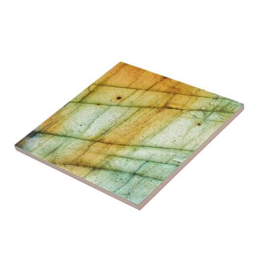 Labradorite Gemstone Crystal Macro Abstract Tegeltje (Zijkant)