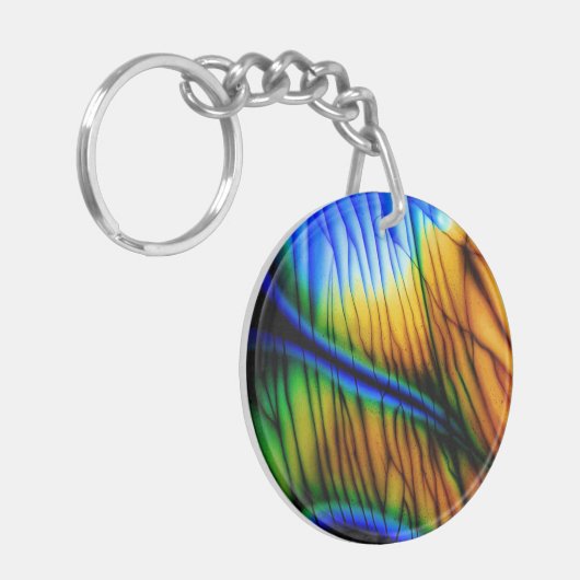 Labradorite Gemstone Sleutelhanger (Voorkant Links)