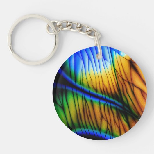 Labradorite Gemstone Sleutelhanger (Voorkant)