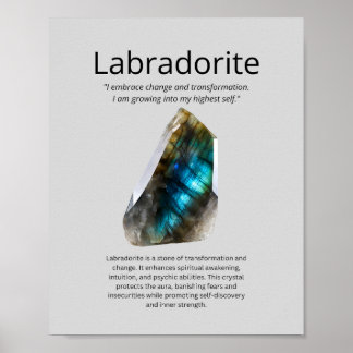 Labradorite kristal betekent poster
