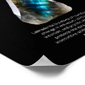 Labradorite kristal steen betekent poster (Hoek)