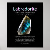 Labradorite kristal steen betekent poster (Voorkant)